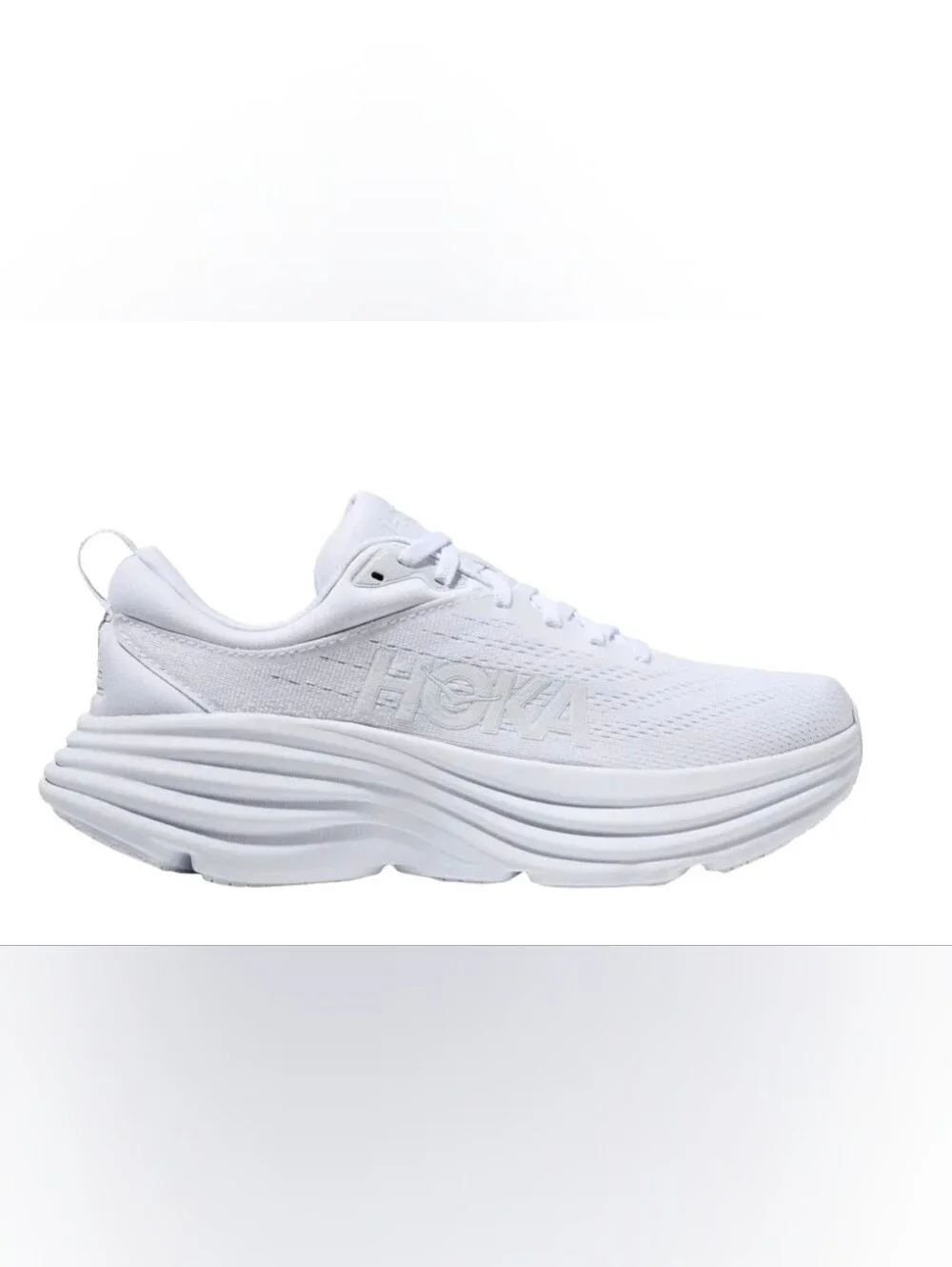 HOKA Bondi 8 Women's  White/White Size 9B